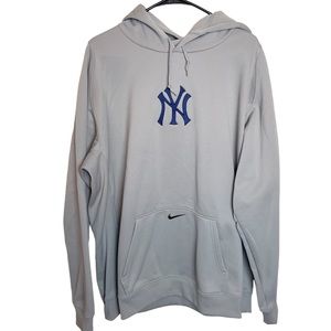 Nike | Mens Grey MLB New York Yankees Pullover Hoodie Sweatshirt XXL Plus